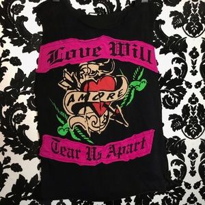 Fuchsia and Black Rockabilly T-Shirt
